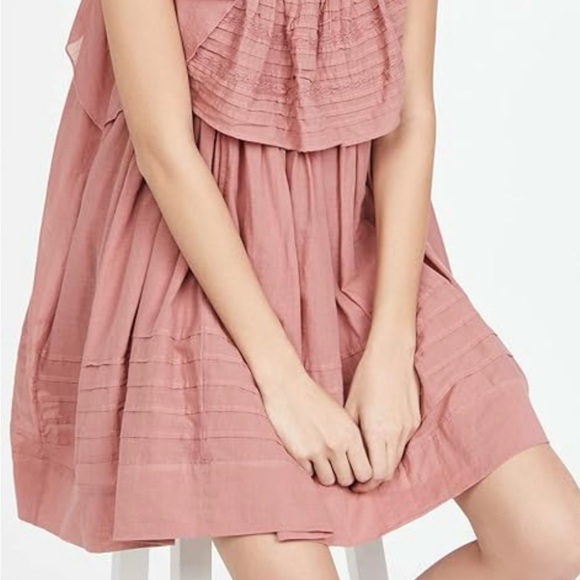 Free People Dusty Rose Gathered Dress - Picture 2 of 9